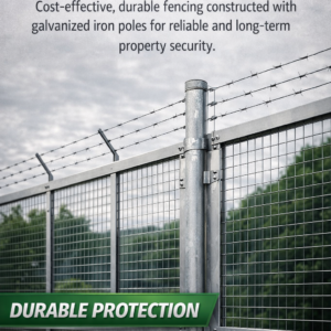 Galvanised Iron Pole Fence